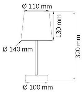 Wofi 832401178000 - Stolná lampa CESENA 1xE14/42W/230V zelená
