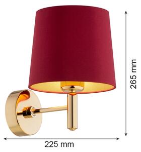 Argon 8311 - Nástenná lampa PONTE PLUS 1xE27/15W/230V červená