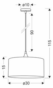 Luster na lanku PATTI 1xE27/60W/230V pr. 30 cm zelená