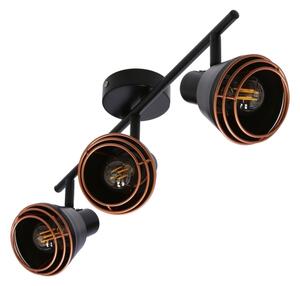 Bodové svietidlo NERIA 3xE14/40W/230V čierna/medená