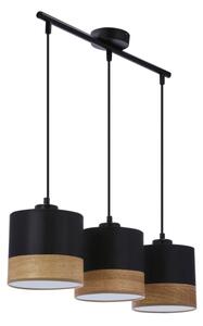 Luster na lanku PORTO 3xE27/60W/230V čierna/hnedá