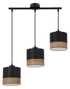 Luster na lanku PORTO 3xE27/60W/230V čierna/hnedá