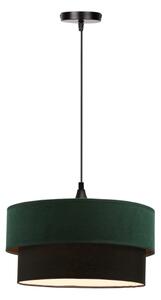 Luster na lanku SOLANTO 1xE27/60W/230V zelená/čierna
