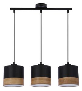 Luster na lanku PORTO 3xE27/60W/230V čierna/hnedá