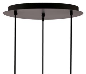 Luster na lanku SPIEGA 3xE27/60W/230V zlatá/čierna