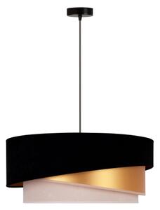 Duolla - Luster na lanku KOBO 1xE27/15W/230V pr. 45 cm čierna/zlatá/krémová