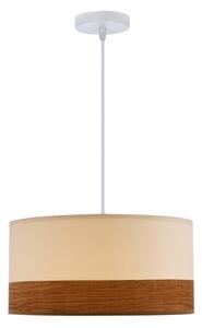 Luster na lanku BIANCO 1xE27/40W/230V biela/hnedá