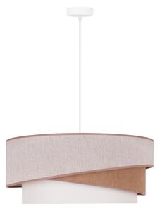 Duolla - Luster na lanku KOBO 1xE27/15W/230V pr. 45 cm béžová/hnedá/biela