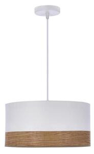 Luster na lanku BIANCO 1xE27/40W/230V biela/hnedá