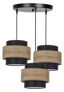 Luster na lanku TWIN 3xE27/40W/230V hnedá/čierna