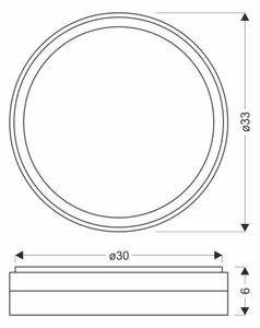 LED Stropné svietidlo FLORIDA LED/18W/230V čierna