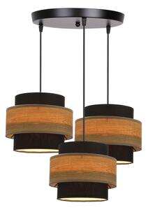 Luster na lanku TWIN 3xE27/40W/230V hnedá/čierna