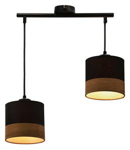 Luster na lanku PORTO 2xE27/60W/230V čierna/hnedá