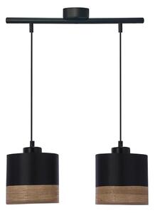 Luster na lanku PORTO 2xE27/60W/230V čierna/hnedá