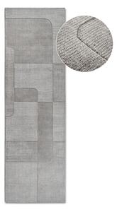 Sivý ručne tkaný vlnený behúň 80x250 cm Charlotte – Villeroy&Boch