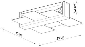 Brilagi - Stropné LED svietidlo HERA 2xE27/7,5W/230V wenge