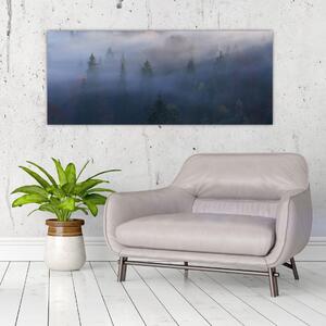 Obraz - Les v hmle, Karpaty, Ukrajina (120x50 cm)