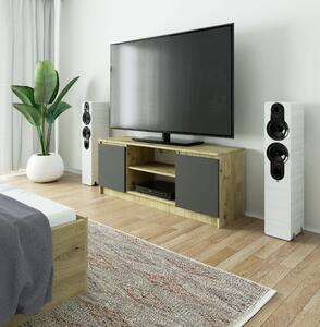 TV stolík Kenji (dub artisan + sivá). Vlastná spoľahlivá doprava až k Vám domov. 1069931