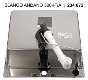 Nerezový drez Blanco ANDANO 500 IF/A nerez hodvábny lesk s excentrem