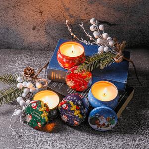 KONDELA Vianočné vonné sviečky, set 4 ks, 830 g, APOLENKA