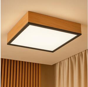 Stropné svietidlo OAK SQUARE 4xE27/15W/230V 39x39 cm dub/čierna