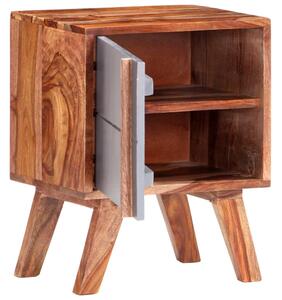 Nočný stolík sivý 40x30x50 cm masívne sheeshamové drevo