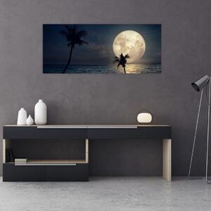 Obraz - Pláž za splnu (120x50 cm)