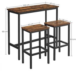 Barový stôl so stoličkami LBT218B01