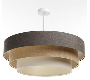 Luster na lanku BOHO TRINITI 1xE27/60W/230V šedá/béžová/krémová
