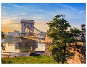 Obraz - Most cez rieku, Budapešť, Maďarsko (70x50 cm)