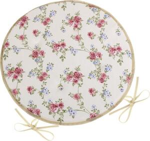 DITA okrúhly hladký sedák – priemer 40 cm – krémová, ružová, béžová