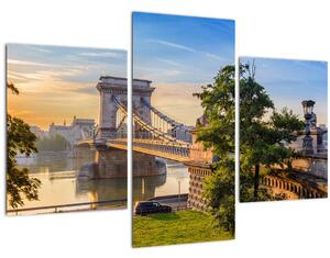 Obraz - Most cez rieku, Budapešť, Maďarsko (90x60 cm)