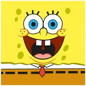 Detský magický uterák Spongebob - 30 x 30 cm