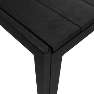 KONDELA Záhradný stôl, 205 cm, čierna, ABELO