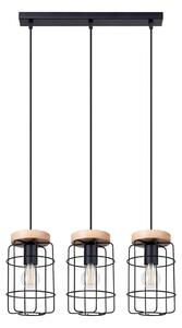 Sollux SL.1264 - Luster na lanku GOTTO 3xE27/15W/230V čierna