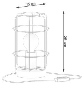 Sollux SL.1265 - Stolná lampa GOTTO 1xE27/15W/230V čierna