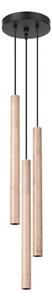 Sollux SL.1268 - Luster na lanku PASTELO 3xG9/8W/230V drevo