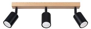 Sollux SL.1293 - Bodové svietidlo VERDO 3xGU10/10W/230V čierna