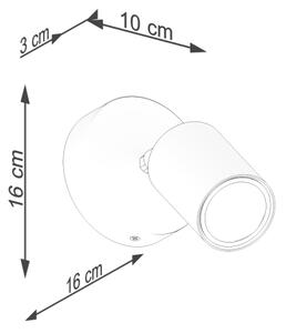 Sollux SL.1285 - Nástenné bodové svietidlo VERDO 1xGU10/10W/230V biela