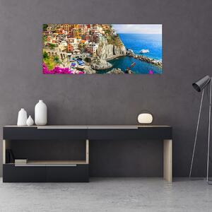 Obraz - Talianska dedinka Manarola (120x50 cm)