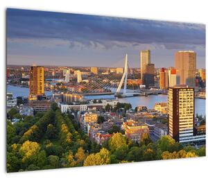 Obraz - Panorama Rotterdamu, Holandsko (90x60 cm)