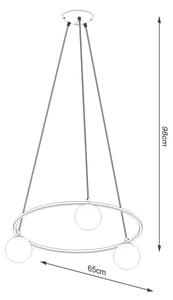 Sollux SL.1213 - Luster na lanku YOLI 3xG9/8W/230V čierna