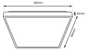 LED Kúpeľňové stropné svietidlo DABAR LED/11W/230V 4000K 26x26 cm IP44
