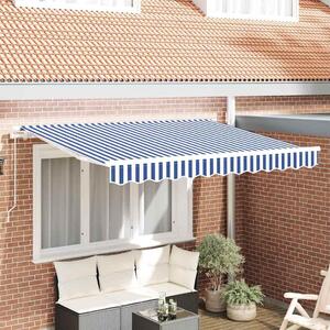 Maison Exclusive – Náhradný poťah na markízu, rozmery 2,5 x 2 m, modrý a biely pruhovaný