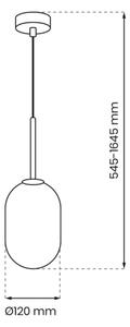 Luster na lanku ALIAS 1xG9/8W/230V pr. 12 cm zlatá