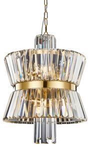 Luster na reťazi AURELIA 8xE14/40W/230V zlatá