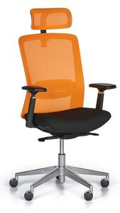 Kancelárska stolička BACK, oranžová/čierna