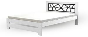 Biela manželská drevená posteľ KOSMA Rozmer: 160x200