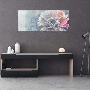 Obraz - Zimný kvet (120x50 cm)
