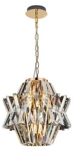 Krištáľový luster na reťazi CROWN 4xE14/40W/230V zlatá